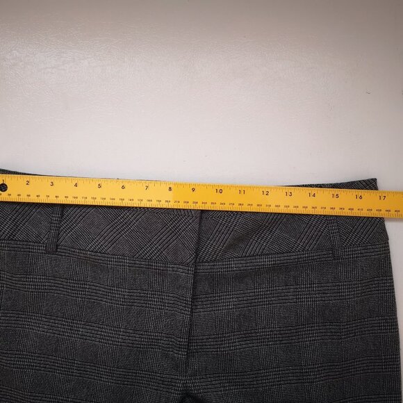 George Ladies Size Black & Grey Plaid Slight Flare Leg Dress Pants - Picture 5 of 7
